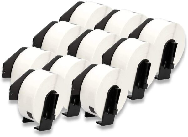 10x Toners-kopen.nl Labeletiketten - Alternatief voor Brother DK-11201 - 400 Labels