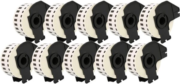 10x Brother DK-22214/DK22214 - Compatibele labels - 960/rol - 30x12mm - wit