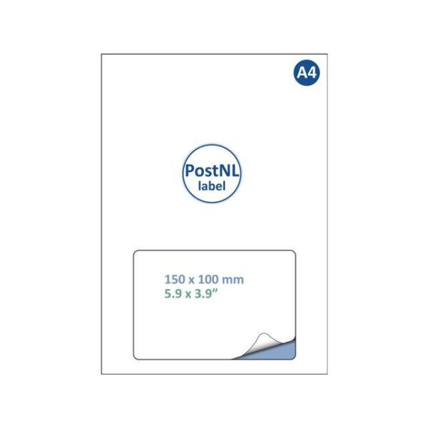 Retourlabel PostNL IEZZY A4 1.000 vel 150x100mm 1000 labels