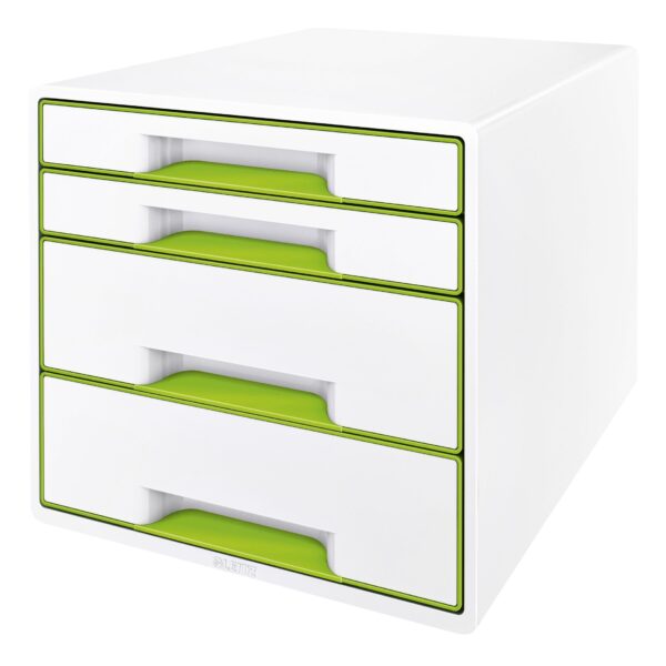 Ladenblok Leitz WOW CUBE 4 laden wit/groen