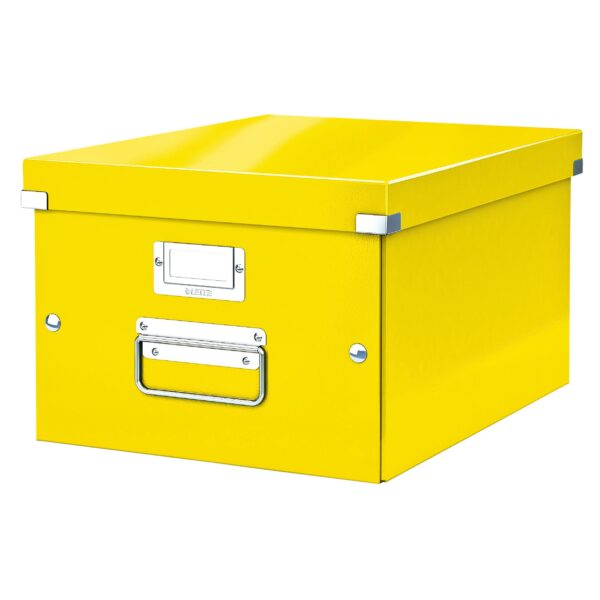 Opbergdoos Leitz Click & Store WOW middel gerecycled karton 281x200x370mm geel