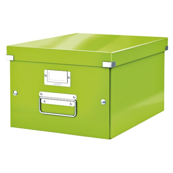 Opbergdoos Leitz Click & Store WOW middel gerecycled karton 281x200x370mm groen