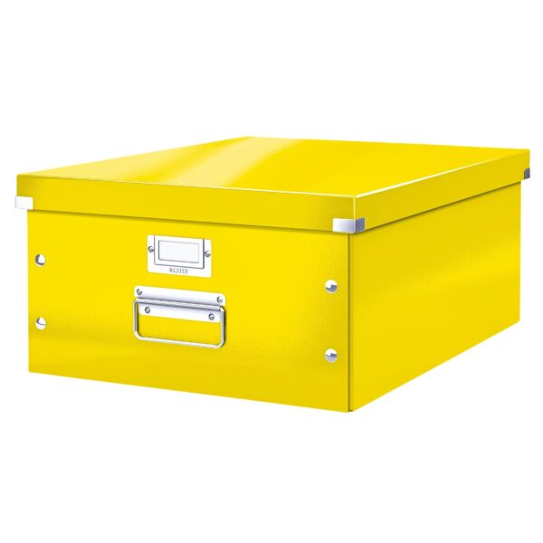 Opbergdoos Leitz Click & Store WOW groot 369x200x482mm geel | 6 stuks