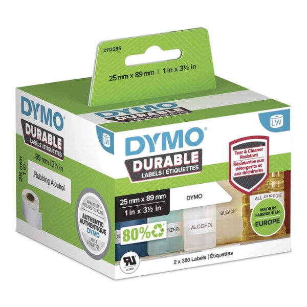 Etiket dymo labelwriter industrieel 25x89 2st wit
