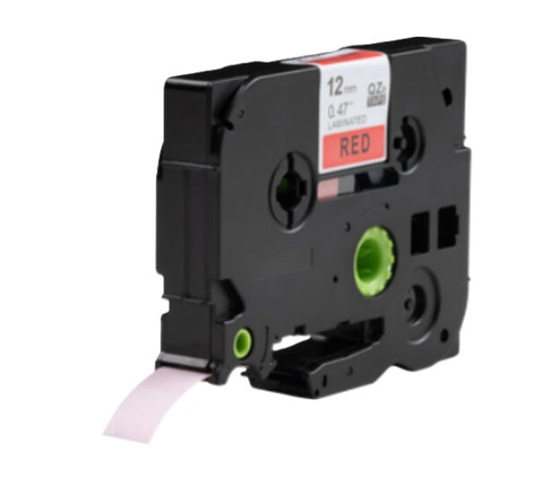 Huismerk Label Tape voor Brother TZe-431 | 12 mm x 8 m | Zwart op Rood - 1 stuk