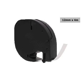 Labeltape Quantore 12267 12mmx4m transparant zwart