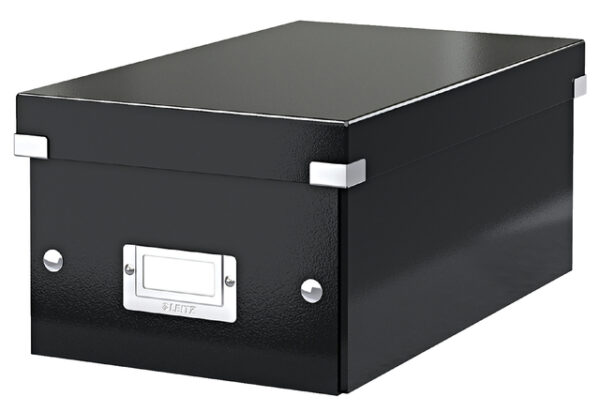 DVD-opbergdoos Leitz Click & Store WOW gerecycled karton 206x147x352mm zwart