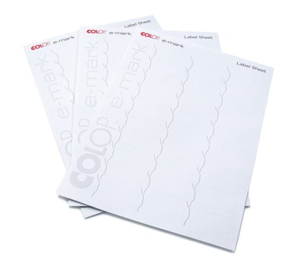 Label Colop E-mark 48x18mm 300 stuks wit