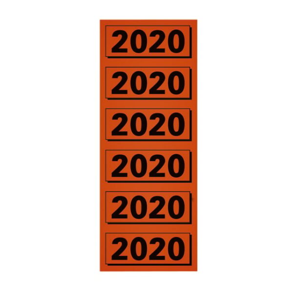 Rugetiket Elba 2020 57x25mm rood 120 stuks